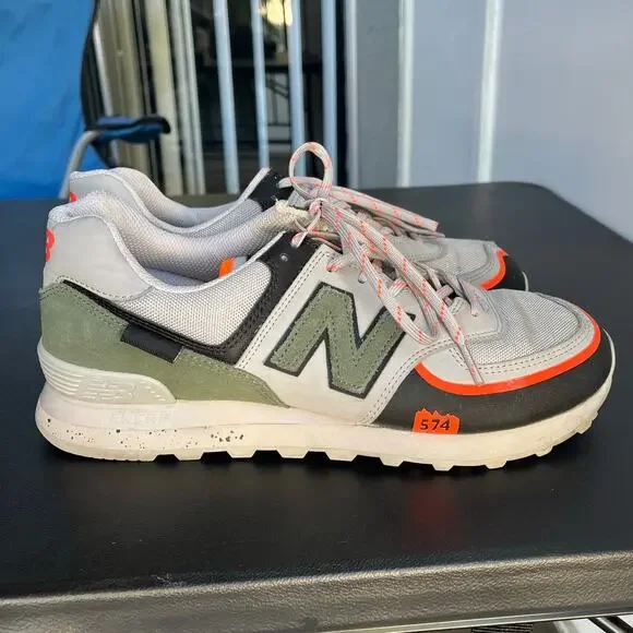 New Balance Suede 574 All-Terrain Sneakers Men's 8.5  Sz Women's 10 Green Shoes - Picture 11 of 13